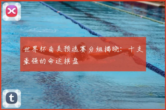 世界杯南美预选赛分组揭晓:十支豪强的命运棋盘
